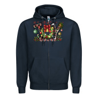 Navy Joy Zipper Hoodie - CowhideDigitalArt