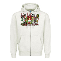 Oatmeal Heather Joy Zipper Hoodie - CowhideDigitalArt