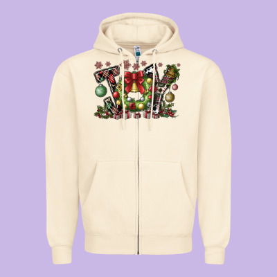 Joy Zipper Hoodie Designed By Cowhidedigitalart