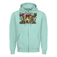 Seafoam Joy Zipper Hoodie - CowhideDigitalArt