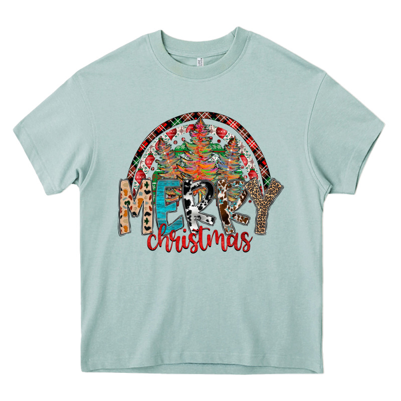 Merry Christmas Heavy Core Tee by CowhideDigitalArt | Teevron