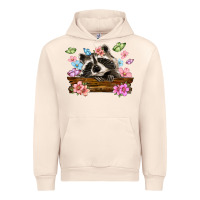 Sandshell raccoon with flowers Urban Hoodie - MaliasSmallBusiness