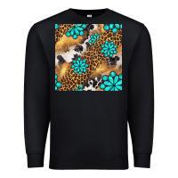 Black western turquoise gemstone seamless pattern Premium Sweatshirt - BundleAndBundleShop