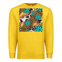Lemon western turquoise gemstone seamless pattern Premium Sweatshirt - BundleAndBundleShop