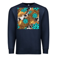 Navy western turquoise gemstone seamless pattern Premium Sweatshirt - BundleAndBundleShop