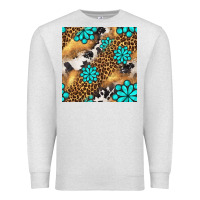 Oatmeal Heather western turquoise gemstone seamless pattern Premium Sweatshirt - BundleAndBundleShop