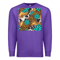 Purple western turquoise gemstone seamless pattern Premium Sweatshirt - BundleAndBundleShop