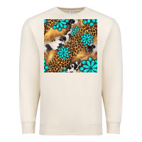 Sandshell western turquoise gemstone seamless pattern Premium Sweatshirt - BundleAndBundleShop