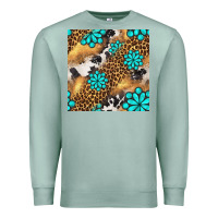 Seafoam western turquoise gemstone seamless pattern Premium Sweatshirt - BundleAndBundleShop
