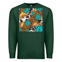 Sports Green western turquoise gemstone seamless pattern Premium Sweatshirt - BundleAndBundleShop