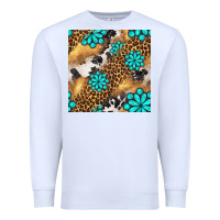 White western turquoise gemstone seamless pattern Premium Sweatshirt - BundleAndBundleShop