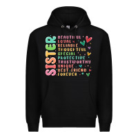 Black sister beautiful loyal reliable Premium Hoodie - MaliasSmallBusiness