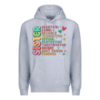 Heather Grey sister beautiful loyal reliable Premium Hoodie - MaliasSmallBusiness
