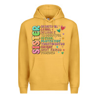 Mustard sister beautiful loyal reliable Premium Hoodie - MaliasSmallBusiness