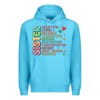 Ocean Blue sister beautiful loyal reliable Premium Hoodie - MaliasSmallBusiness