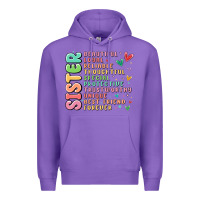Purple sister beautiful loyal reliable Premium Hoodie - MaliasSmallBusiness