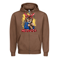 Chestnut Meowica 4th of july Zipper Hoodie - CowGirlArtShop