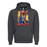 Smoke Meowica 4th of july Zipper Hoodie - CowGirlArtShop