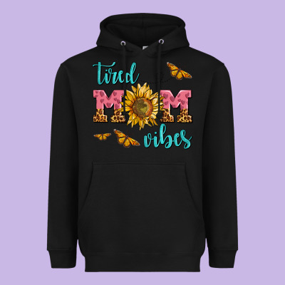 Tired Mom Vibes Heavyweight Hoodie Designed By Adodesignshop