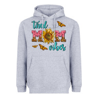 Heather Grey tired mom vibes Heavyweight Hoodie - AdoDesignShop