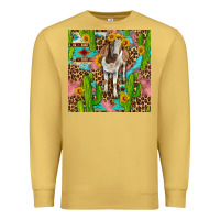 Antique Gold western boer goat seamless pattern Premium Sweatshirt - BundleAndBundleShop