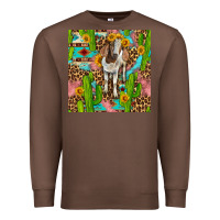 Chestnut western boer goat seamless pattern Premium Sweatshirt - BundleAndBundleShop