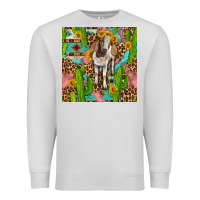 Dove Grey western boer goat seamless pattern Premium Sweatshirt - BundleAndBundleShop