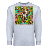 Heather Grey western boer goat seamless pattern Premium Sweatshirt - BundleAndBundleShop