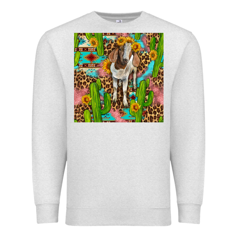 Western Boer Goat Seamless Pattern Premium Sweatshirt by BundleAndBundleShop | Teevron