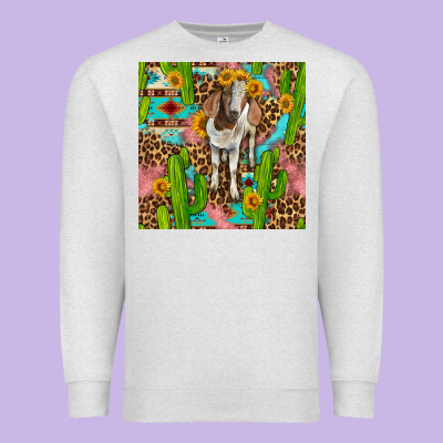 Western Boer Goat Seamless Pattern Premium Sweatshirt Designed By Bundleandbundleshop