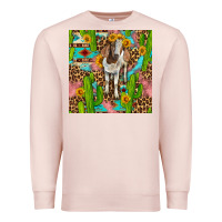 Pale Pink western boer goat seamless pattern Premium Sweatshirt - BundleAndBundleShop