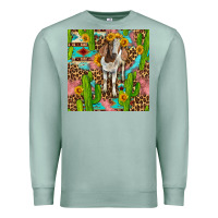 Seafoam western boer goat seamless pattern Premium Sweatshirt - BundleAndBundleShop