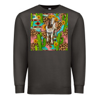 Smoke western boer goat seamless pattern Premium Sweatshirt - BundleAndBundleShop
