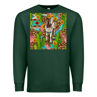 Sports Green western boer goat seamless pattern Premium Sweatshirt - BundleAndBundleShop