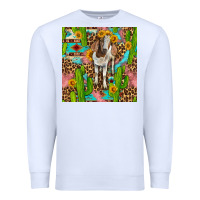 White western boer goat seamless pattern Premium Sweatshirt - BundleAndBundleShop