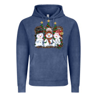 Vintage Denim christmas snowman Vintage Hoodie - AdoDesignShop