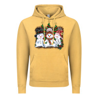 Vintage Mustard christmas snowman Vintage Hoodie - AdoDesignShop
