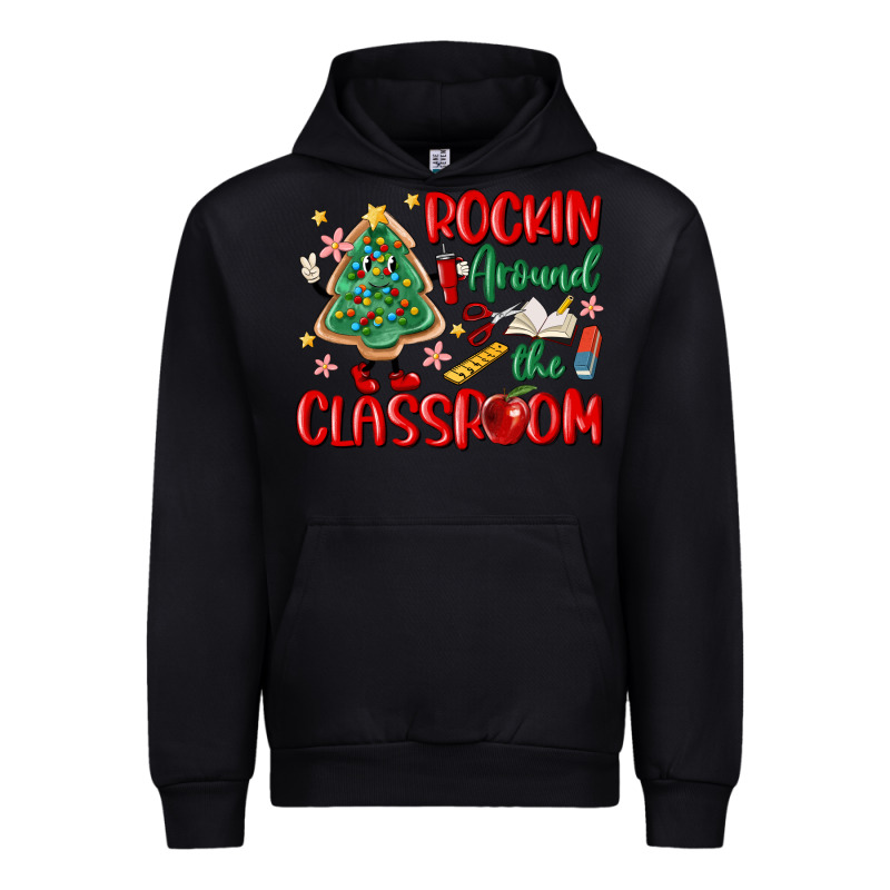 Rockin Around The Clasroom Teacher Urban Hoodie by MaliasSmallBusiness | Teevron