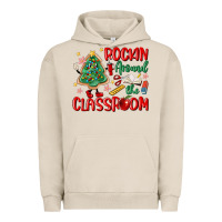 Pigment French Oak rockin around the clasroom teacher Urban Hoodie - MaliasSmallBusiness