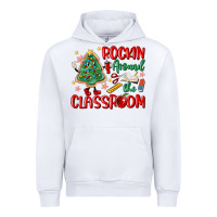 White rockin around the clasroom teacher Urban Hoodie - MaliasSmallBusiness