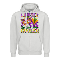 Dove Grey laissez les bon temps rouler Zipper Hoodie - FaDigitalArtStudio