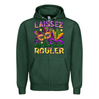 Sports Green laissez les bon temps rouler Zipper Hoodie - FaDigitalArtStudio