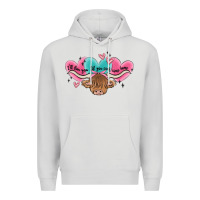 Dove Grey western cow and heart Premium Hoodie - MaliasSmallBusiness