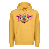 Mustard western cow and heart Premium Hoodie - MaliasSmallBusiness