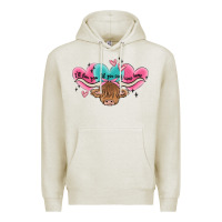 Oatmeal Heather western cow and heart Premium Hoodie - MaliasSmallBusiness