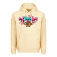 Pina Colada western cow and heart Premium Hoodie - MaliasSmallBusiness