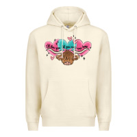 Sandshell western cow and heart Premium Hoodie - MaliasSmallBusiness