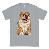 Heather Grey english bulldog Classic Tee - RanaPortraitStore