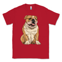Red english bulldog Classic Tee - RanaPortraitStore
