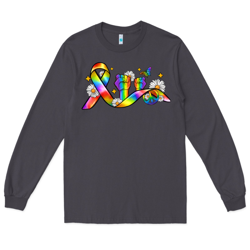 Pride Ribbon Long Sleeve Tee by Zillion Design Studio | Teevron